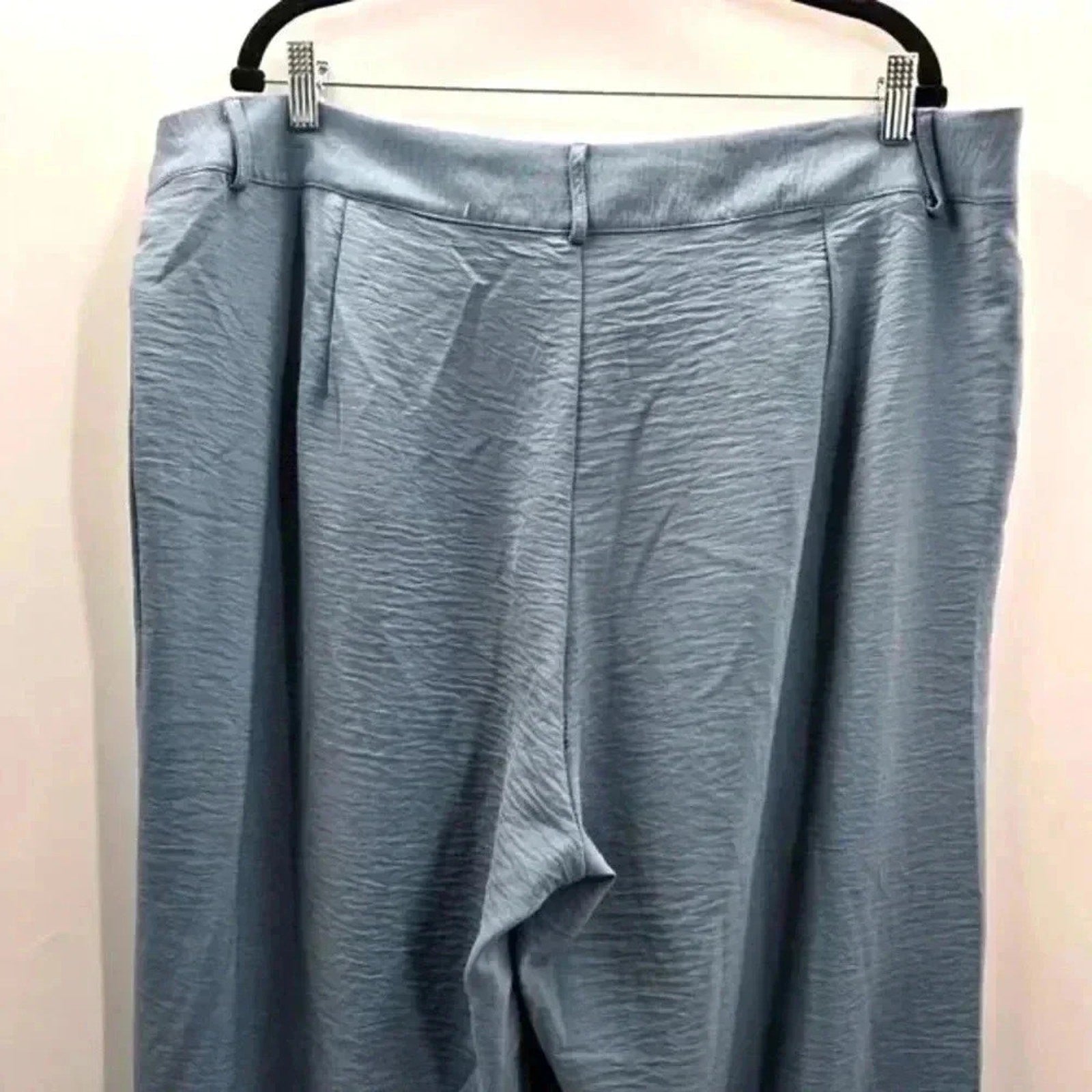 Shein Blue Wide Leg Dress Pants Executive Business Casual Bottoms Size 4XL