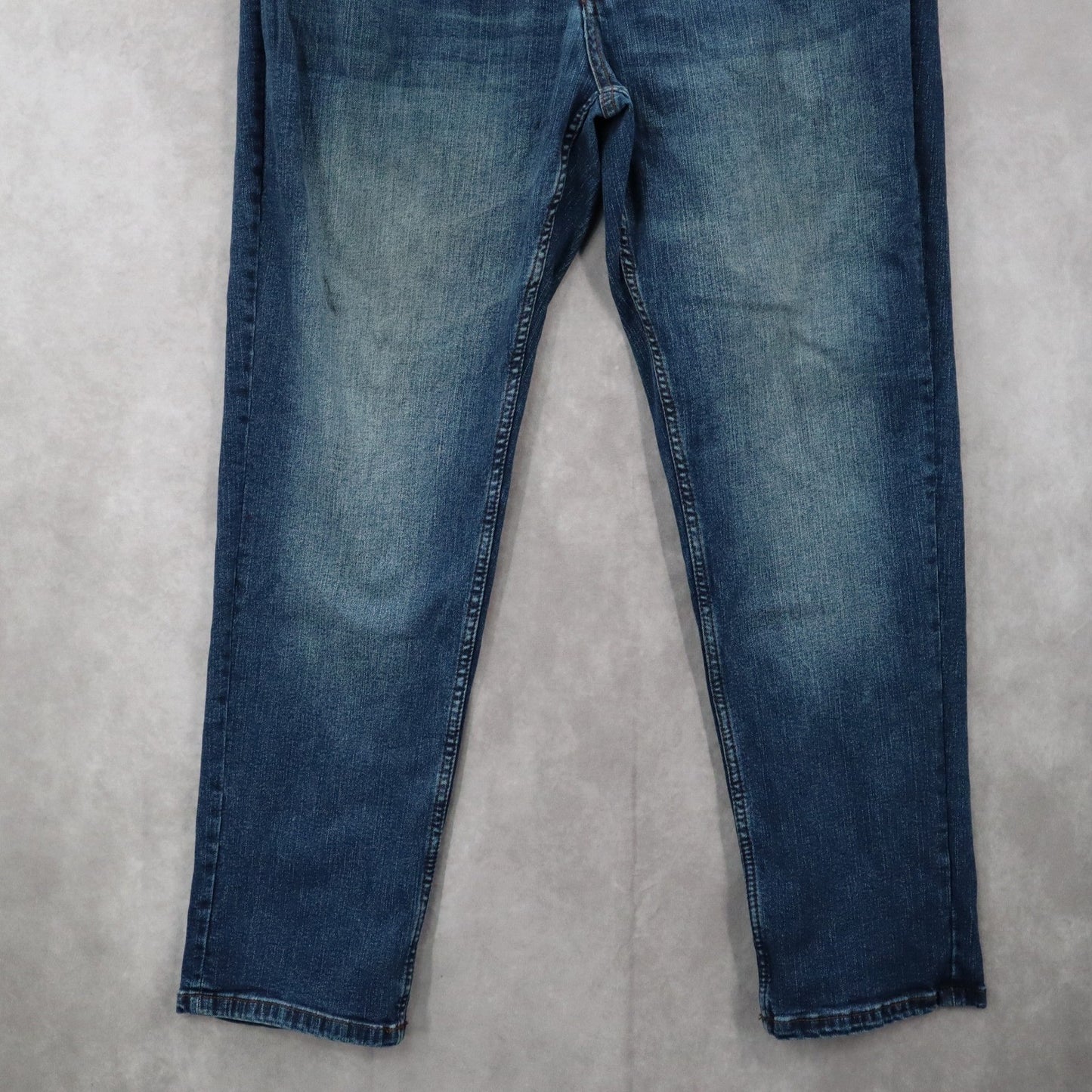 DKNY Blue Straight Fit Tapered Duane Mens Cotton 36X30 Denim Jeans