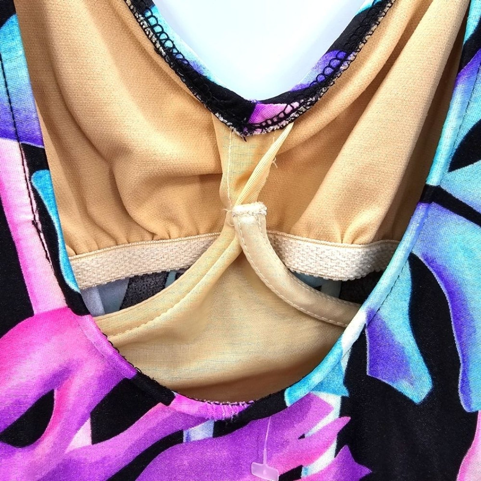 Slimsuit Purple Tropical One Piece Bathing Suit Swimwear Swimsuit Medium Size 10