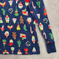 Hanna Andersson Blue Christmas Holiday Ornament Printed Long Sleeve Top Medium
