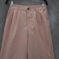 Pink Pleated Wide Leg Boho Preppy Straight Business Casual Trousers Pant L Large