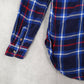 American Eagle Outfitters Boyfriend Fit Blue Flannel Plaid Lumberjack Rugged XS