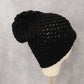 Black Chunky Cable Knit Crochet Y2K Vintage Cottage Skater Beanie Cap Hat OS