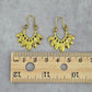 Gold Leaf Floral Hoop Hook Boho Retro Dangle Earrings Fashion Jewelry JB2-4