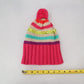 Gymboree Pink Cable Knit Sequin Stripe Y2K Girls Toddler Pom Pom Beanie Cap Hat