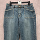 LA Blues Straight Leg Medium Wash Cotton Denim Pants Jeans 12