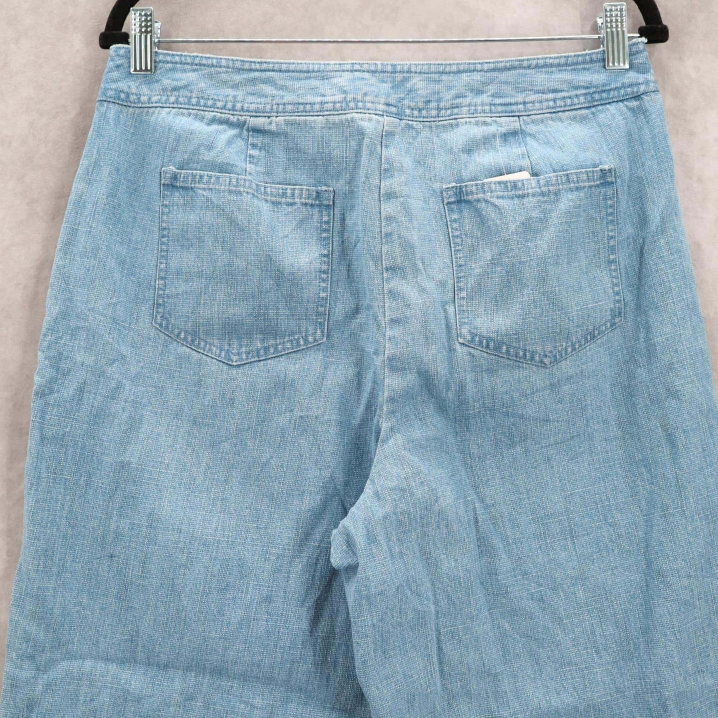 Talbots Blue Denim Straight Classic Tapered Leg Cotton Jeans Pants 12