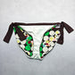 Personal Identity Brown Green Circle Tie Swim Beach Flirty Bikini Bottom Large