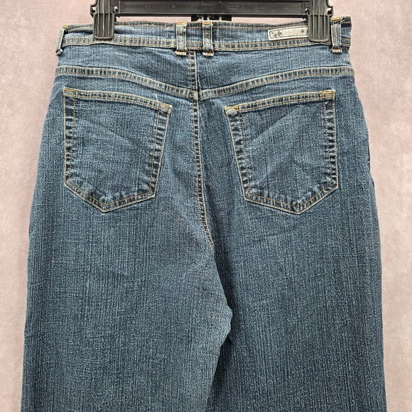 Gloria Vanderbilt Blue Medium Wash Straight Leg Denim Jeans Pants 12