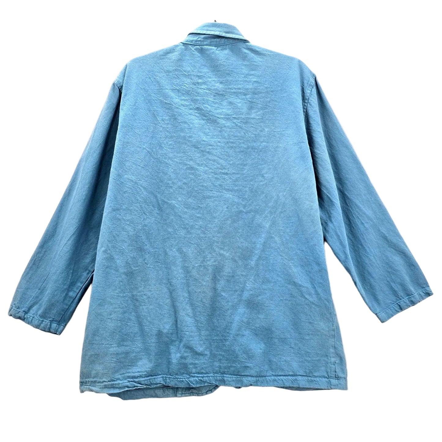 Chico's Design Blue Pea Casual Button Front Coat Jacket Cotton Extra Large XL