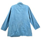 Chico's Design Blue Pea Casual Button Front Coat Jacket Cotton Extra Large XL