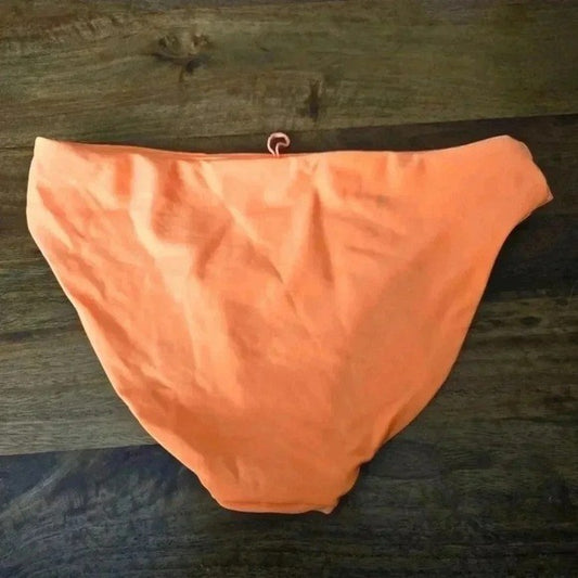 Shade & Shore Orange Bikini Bottoms Swimwear Swimsuit Medium