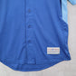 TX3 Cool Blue Mens Baseball Fan Texas Rangers Button Jersey Merchandise Large