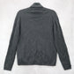 J Ferrar Gray Ribbed Turtleneck Sweater Knit Pullover Classic Minimalist Medium