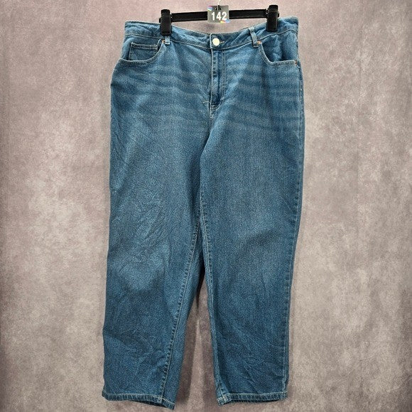 No Boundaries Blue Straight Tapered Leg Denim Pants Wide Plus Jeans 17