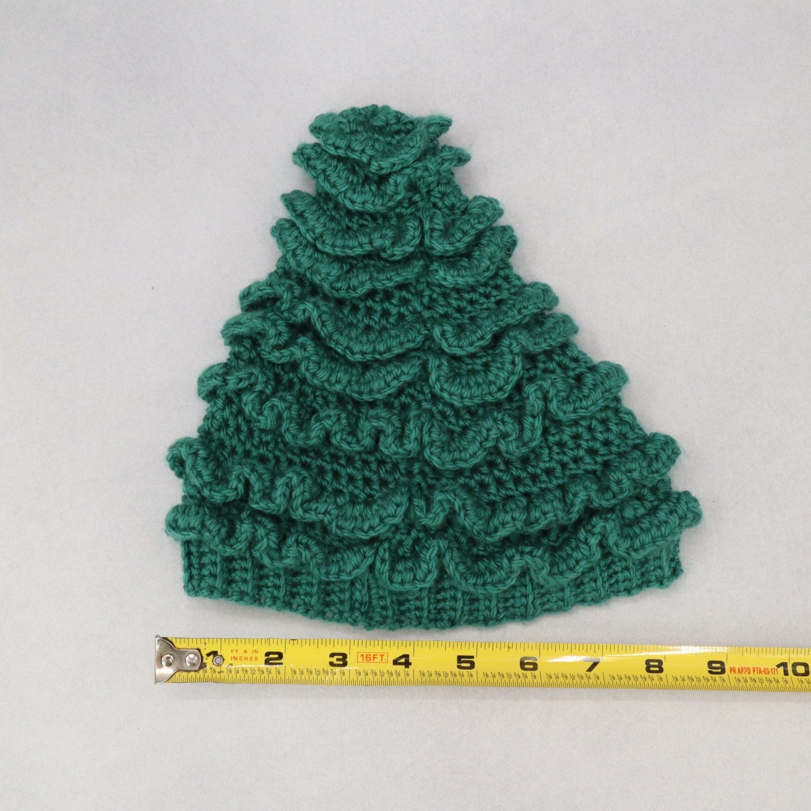 Green Crochet Elven Cable Knit Chunky Cottage Y2K Vintage Beanie Cap Hat OS