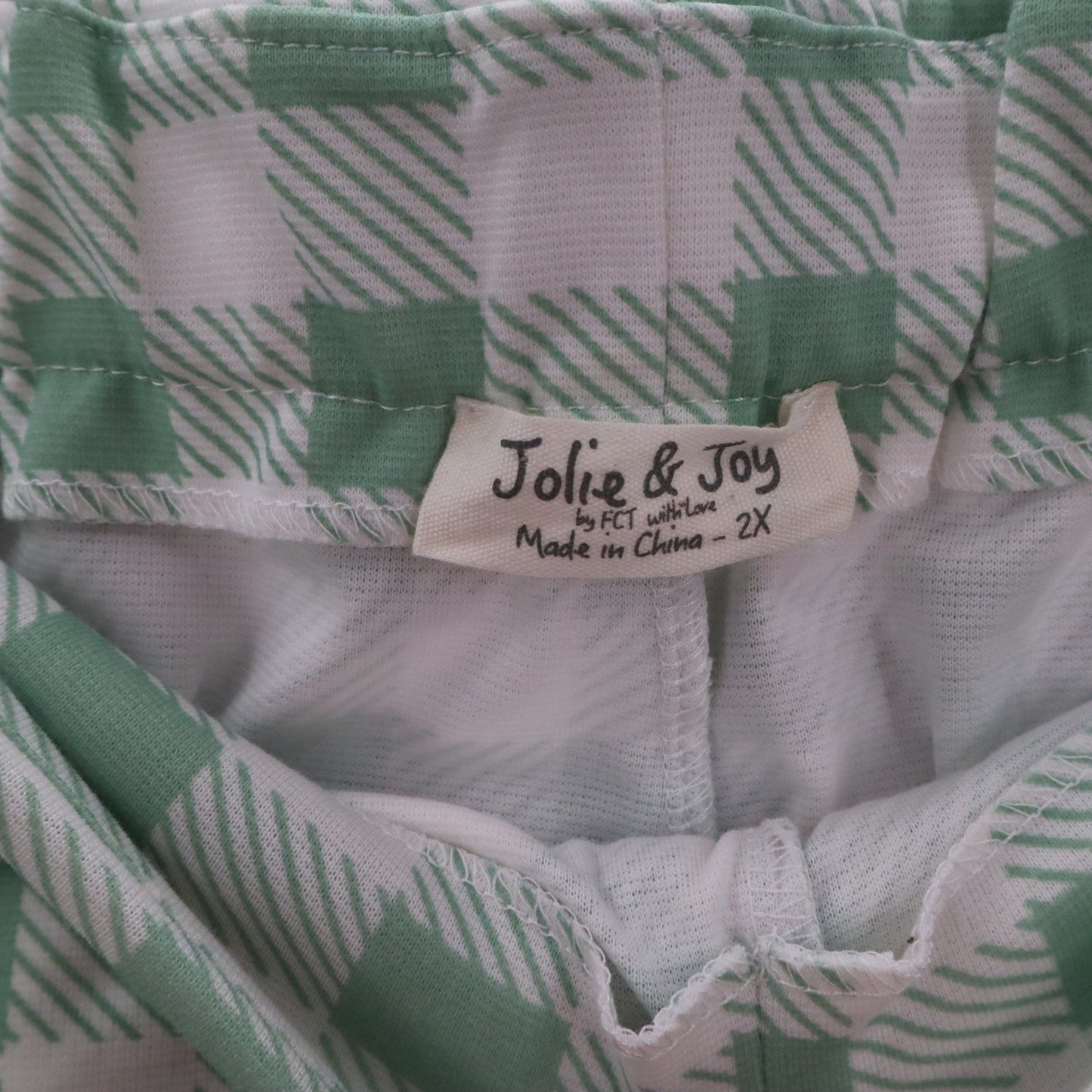 Jolie & Joy Green Plaid Skorts Preppy Mini Shorts Skirt Pull On Pants Plus 2X