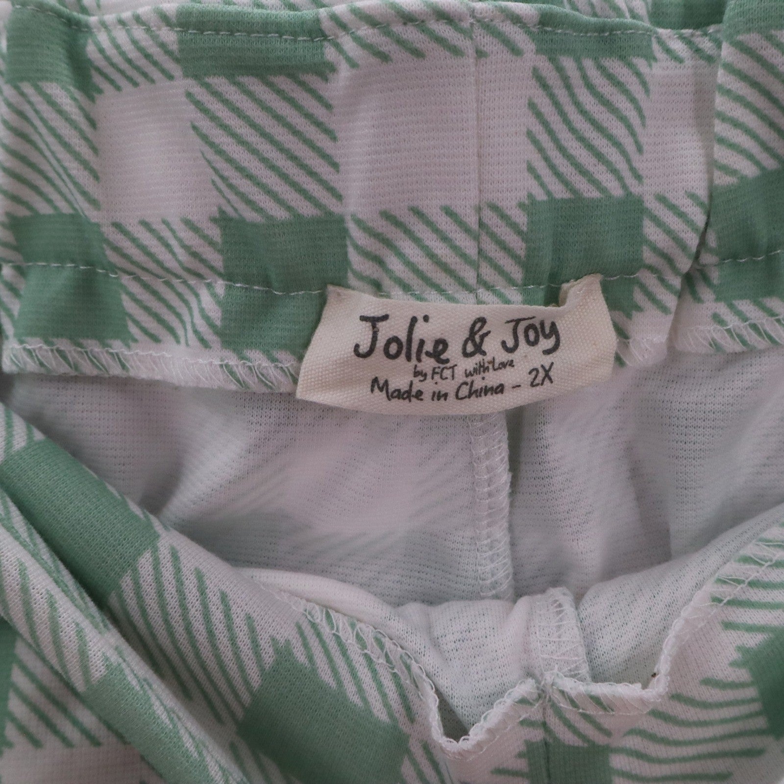 Jolie & Joy Green Plaid Skorts Preppy Mini Shorts Skirt Pull On Pants Plus 2X