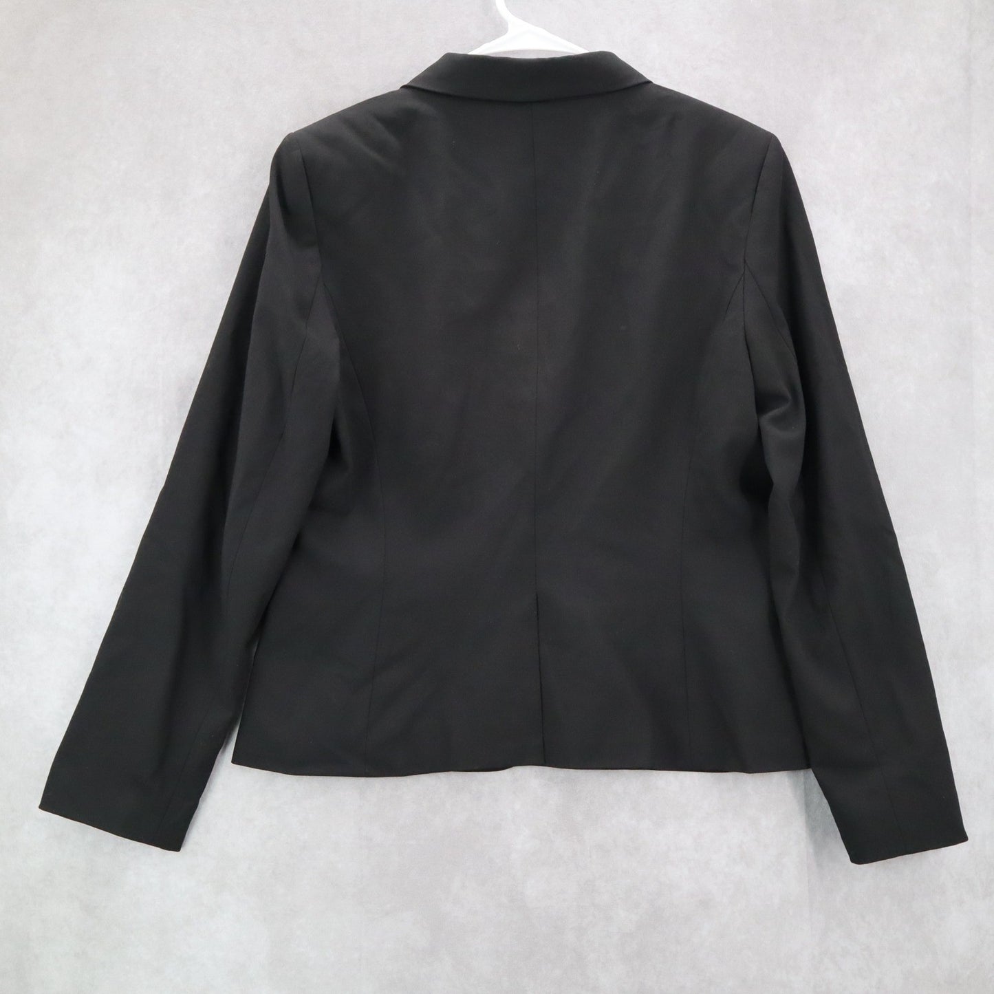 Calvin Klein Black Fish Mouth Formal Preppy Cocktail Coat Jacket Blazer 10