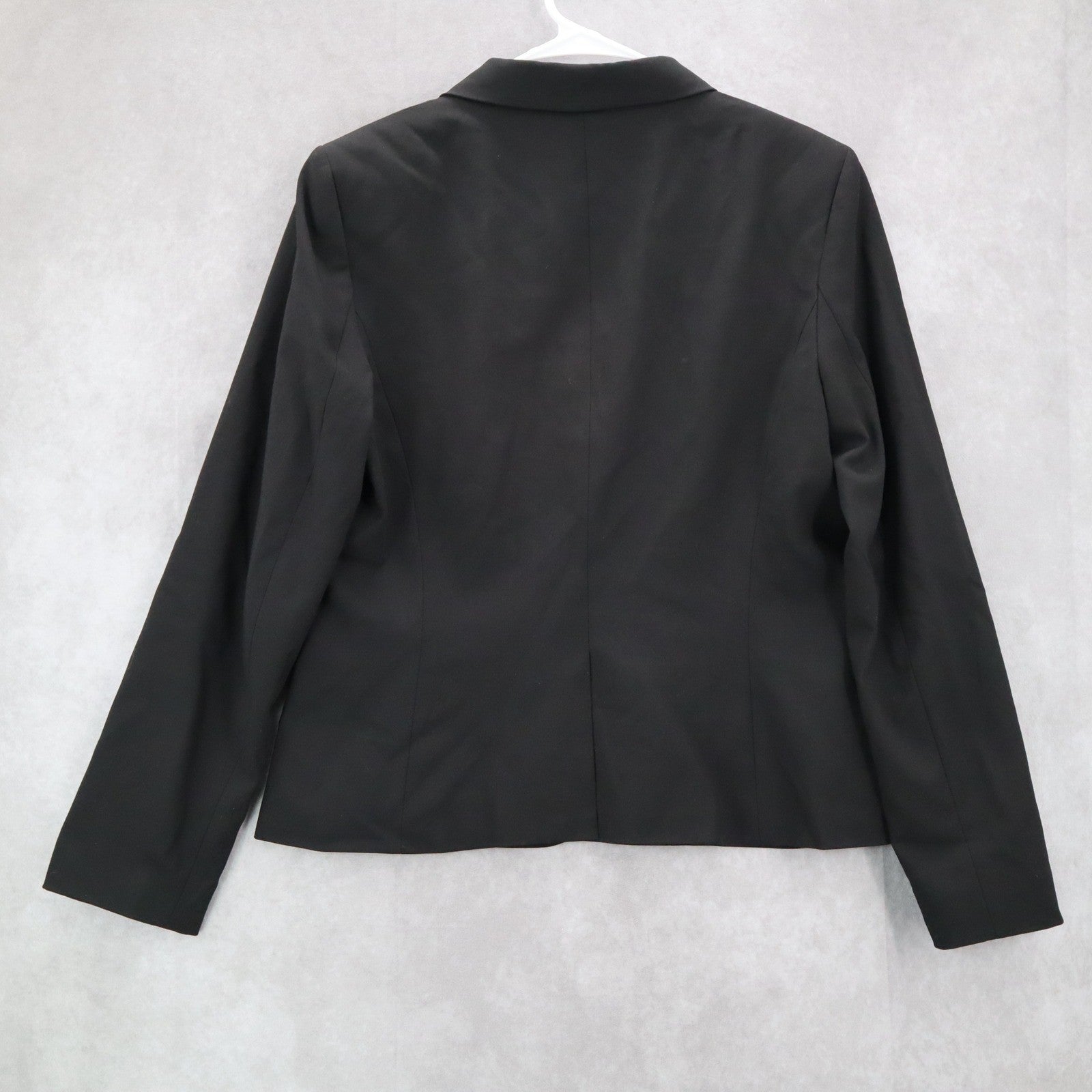 Calvin Klein Black Fish Mouth Formal Preppy Cocktail Coat Jacket Blazer 10