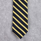 Jones New York Blue Yellow Stripe Geometric Repp 100% Silk Men's Neck Tie NWOT