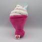Kawaii Ice Cream Plush Toy Pink Dessert Stuffed Doll Cute Strawberry Gift 8"