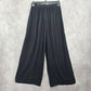 Black Wide Split Flowy Straight Beach Vacation Lounge 90s Pullon Boho Pants XS