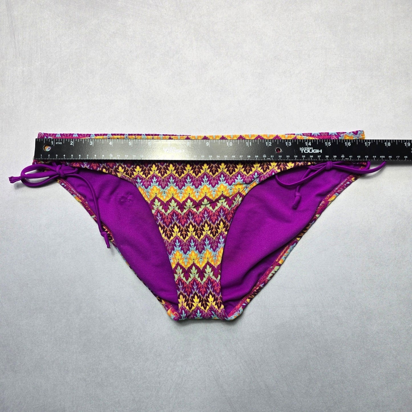 Old Navy Purple Chevron Tie Swim Beach Cheeky Flirty Boho Bikini Bottom L Large