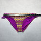 Old Navy Purple Chevron Tie Swim Beach Cheeky Flirty Boho Bikini Bottom L Large