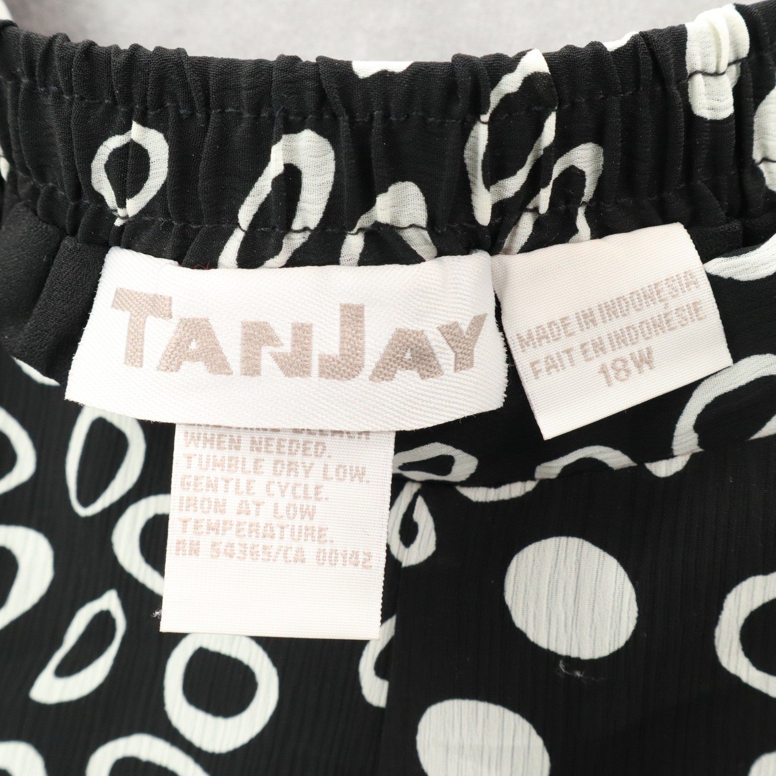 Tanjay Black Polka Dot Midi Romantic Chic Flare Boho Feminine Skirt Plus 18W