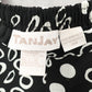 Tanjay Black Polka Dot Midi Romantic Chic Flare Boho Feminine Skirt Plus 18W