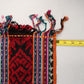 Red Tassel Geometric Rectangle Tribal Boho Shawl Wrap Scarf