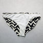 Catalina Black White Chevron Swim Beach Cheeky Flirty Bikini Bottom L Large