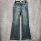 Princy by Jessica Simpson Blue Bootcut Flare Distress Denim Jeans Small 5