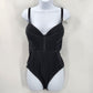 Shein Black Swimsuit Swimwear Black One Piece Underwire Mesh Full Coverage M