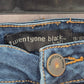 Rue21 Twentyone Black Blue Denim Pants Straight Stretch Skinny Jeans 13/14R