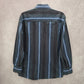 Artisti Italiani Blue Stripe Mens Button Down Cotton Long Sleeve Preppy Shirt XL