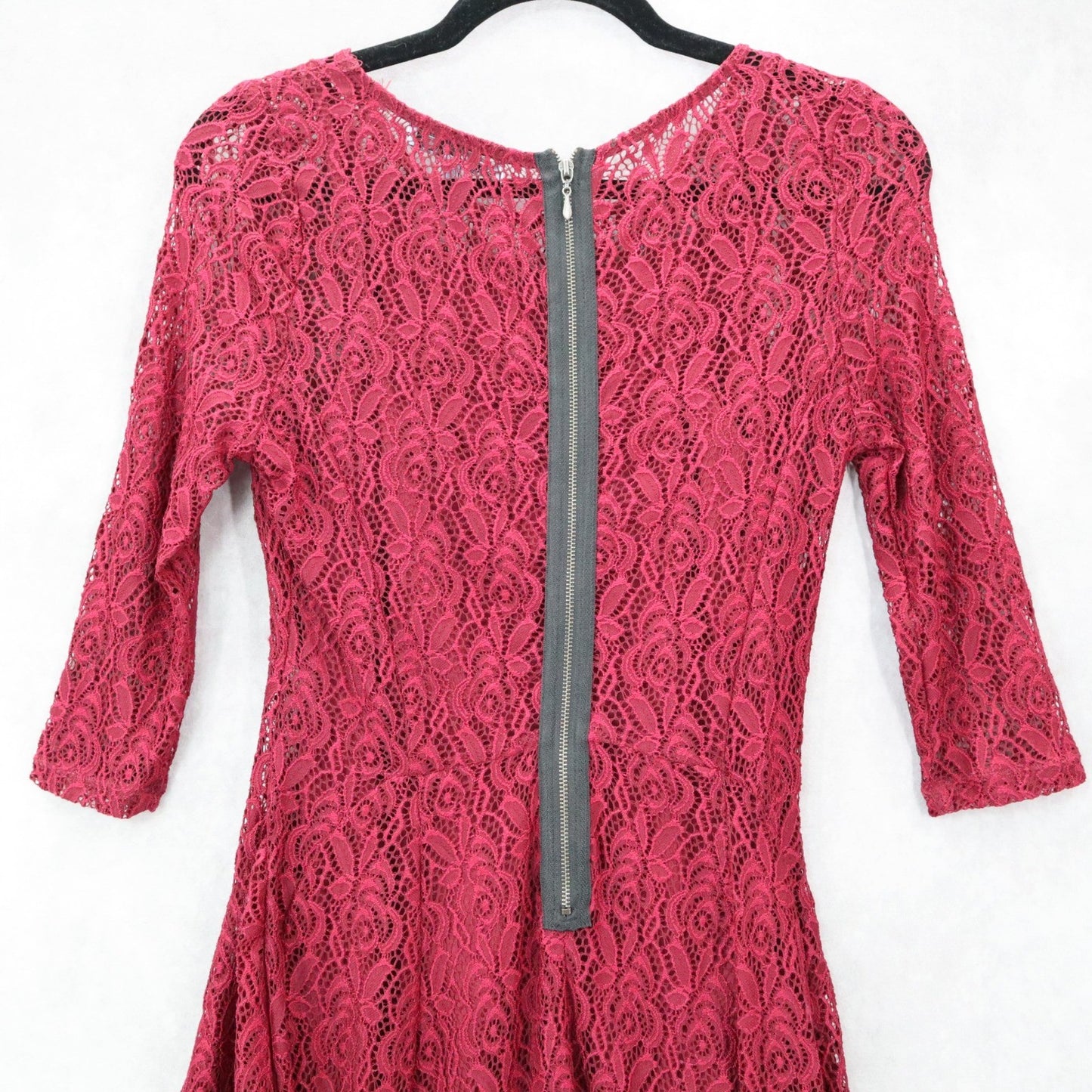 Fish Bowl Red Lace Skater Dress Fit Flare Cocktail Party Dress Elegant S Small