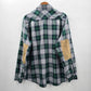 Under Armour Green Plaid Elbow Patch Button Lovesleeve Utility Shirt Large