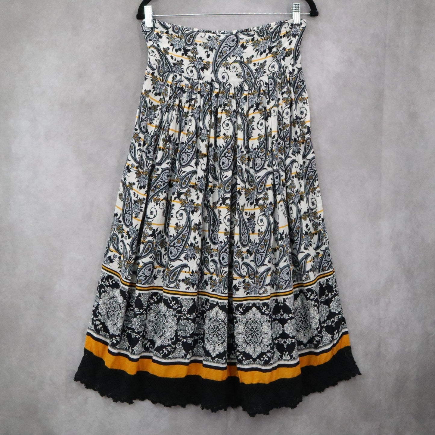 Sassy Doll Boho Paisley Skirt Midi Gypsy Floral Festival Retro XL Extra Large