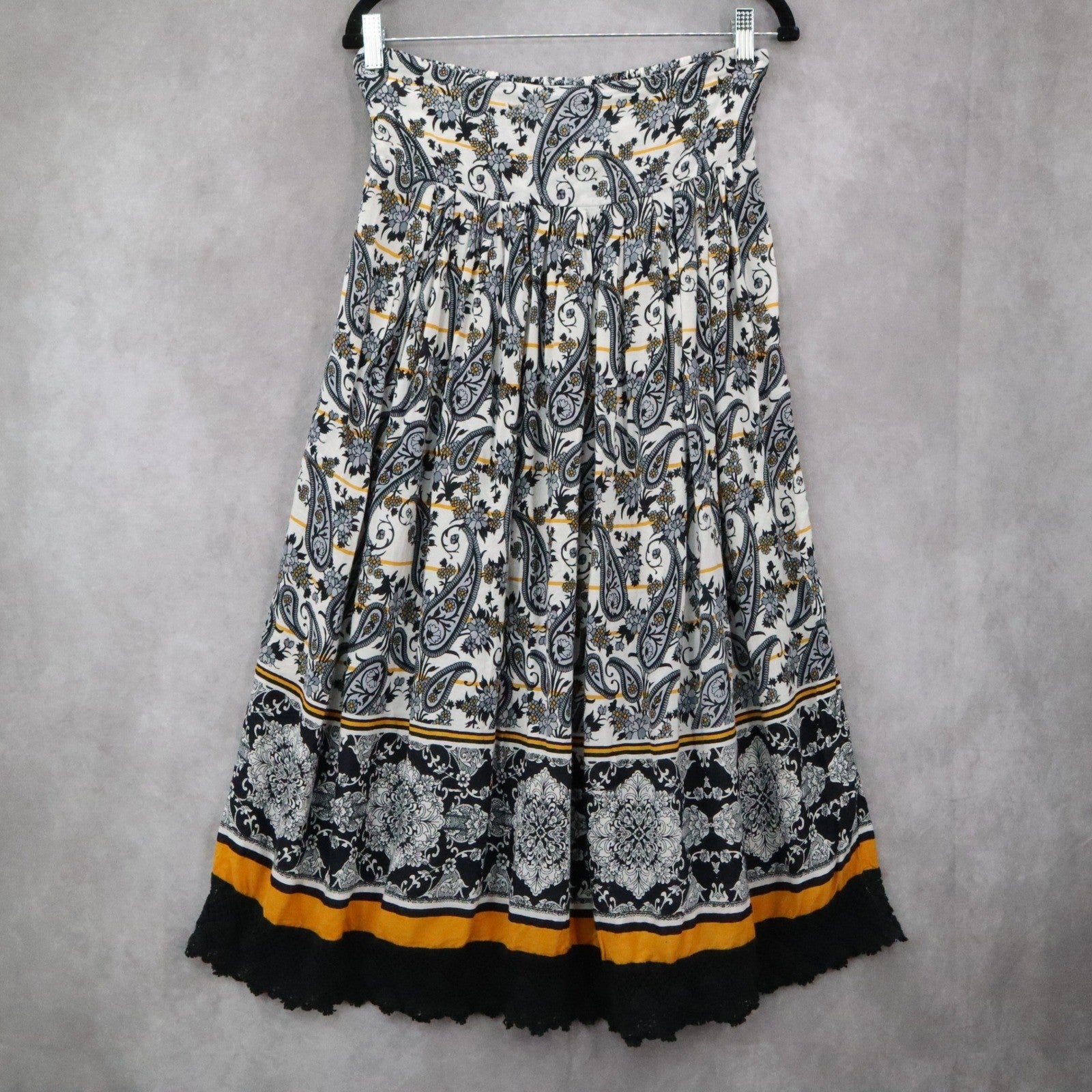 Sassy Doll Boho Paisley Skirt Midi Gypsy Floral Festival Retro XL Extra Large