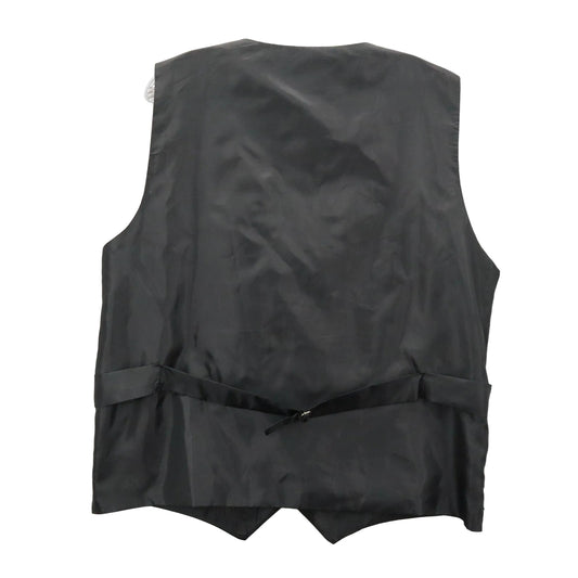 Black 5 Button Welt Pocket Point Waistcoat Formal Preppy Tuxedo Suit Vest L 44R