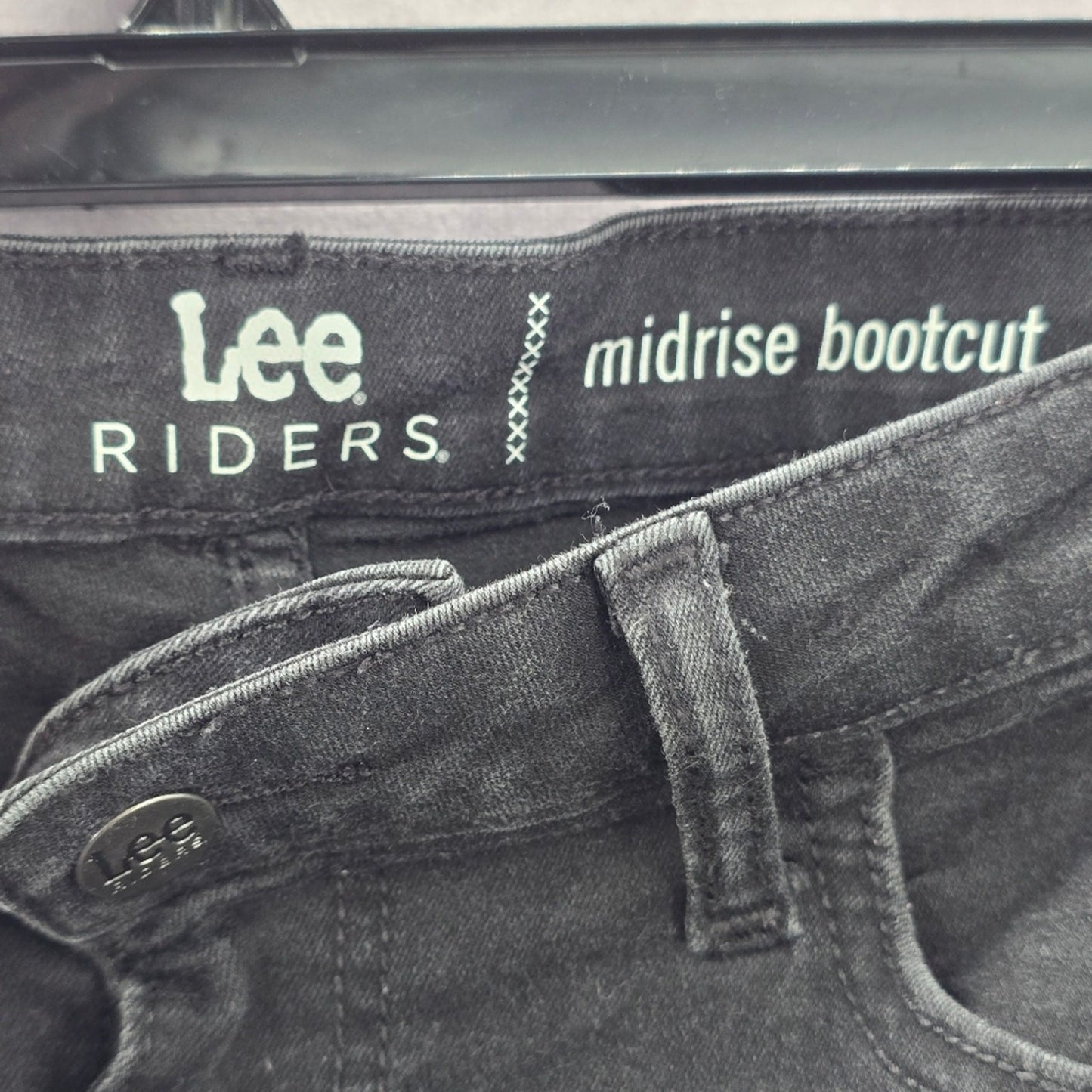 Lee Riders Midrise Bootcut Black Straight Denim Jeans 12M