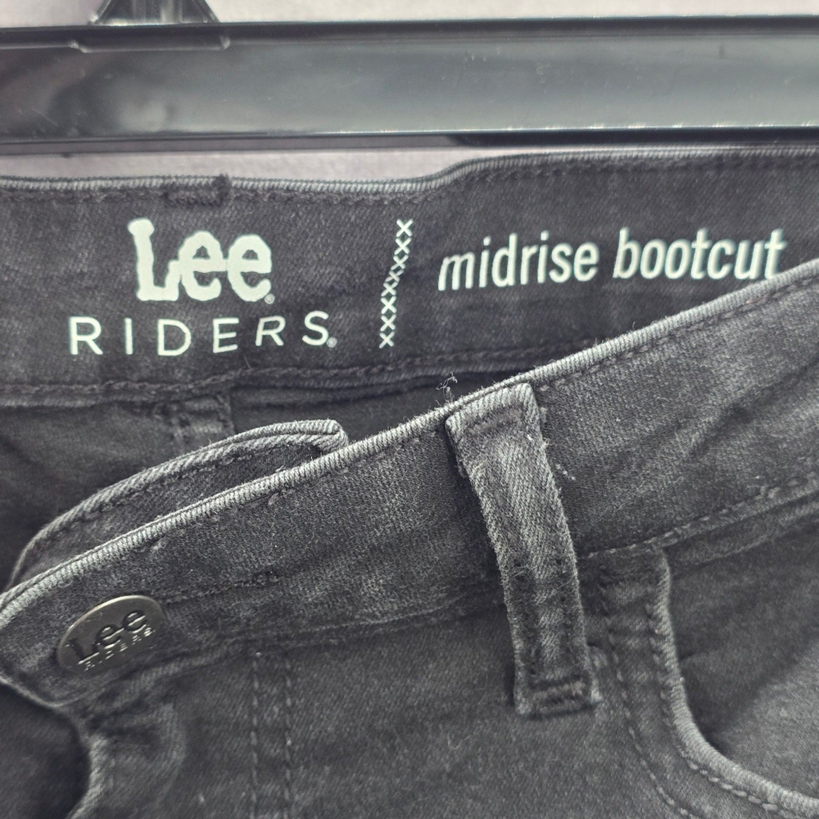 Lee Riders Midrise Bootcut Black Straight Denim Jeans 12M