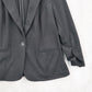 Christian Siriano Black Ruche Sleeves Notch Suit Coat Jacket Blazer Extra Large