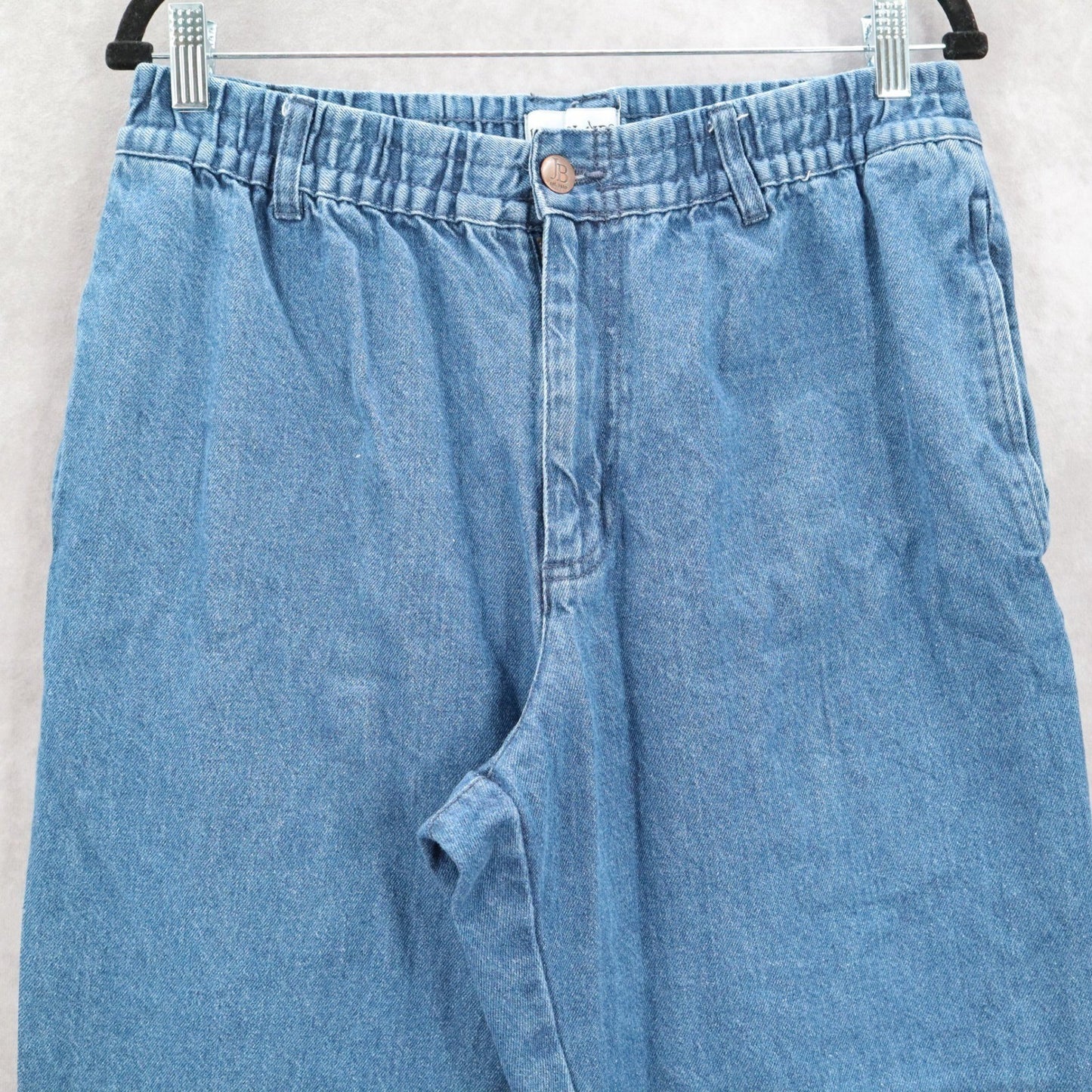 John Blair Blue Straight Leg Elastic Stretch Cotton Pants Denim Classic Jeans 10