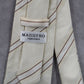 Maestro Signature White Stripe Executive Formal Business Classic Men's Neck Tie