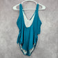 Shein Green One Piece Swimsuits Swimwear Wrap Style Size M