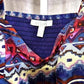 Delia's Floral Print Short Overall Flare Y2K Vintage Button Strap Dress Small
