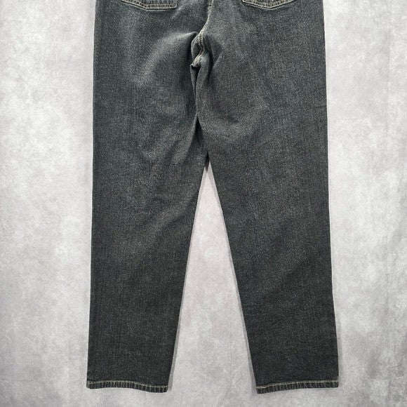 Relativity Black Missy Straight Tapered Denim Jeans Pants 14